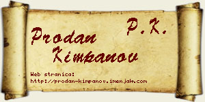Prodan Kimpanov vizit kartica